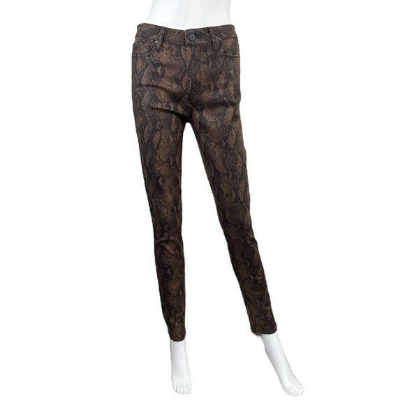 PAIGE Denim - PAIGE Brown Snake Print HOXTON ULTRA SKINNY